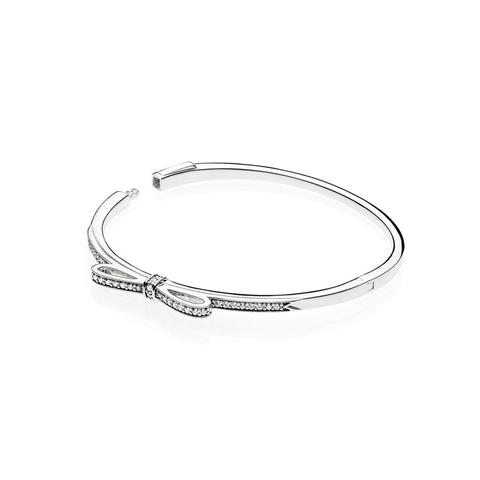 Bracciale Rigido In Argento E Zirconia Cubica