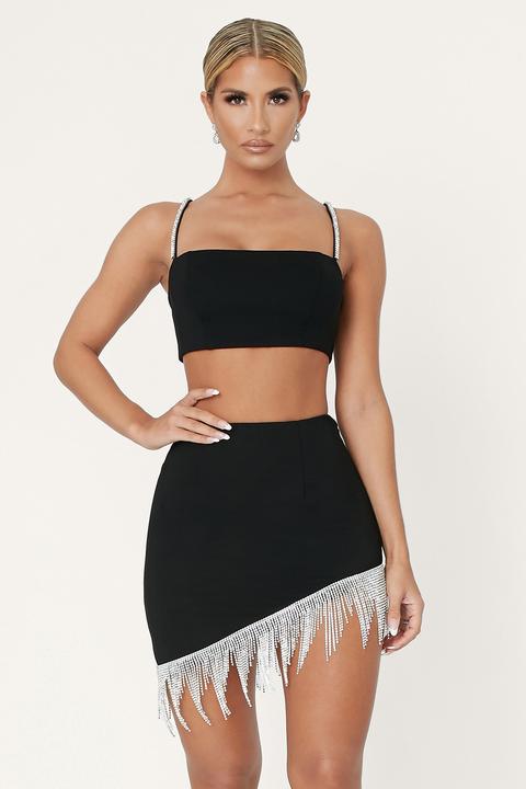 diamante tassel skirt