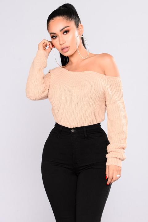 Fashion nova off the shoulder online sweater