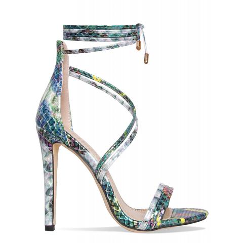 Nada Rainbow Snake Lace Up Heels