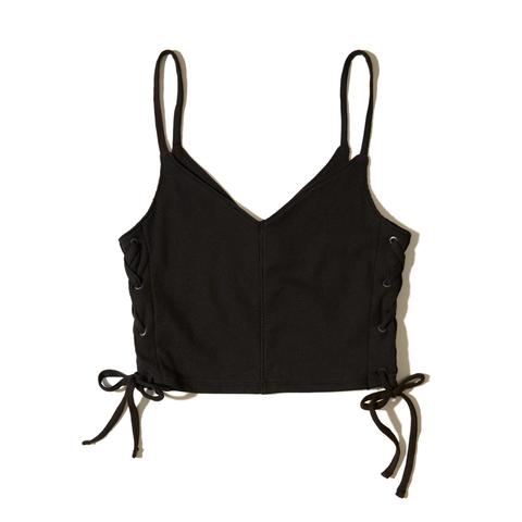 Lace-up Crop Top