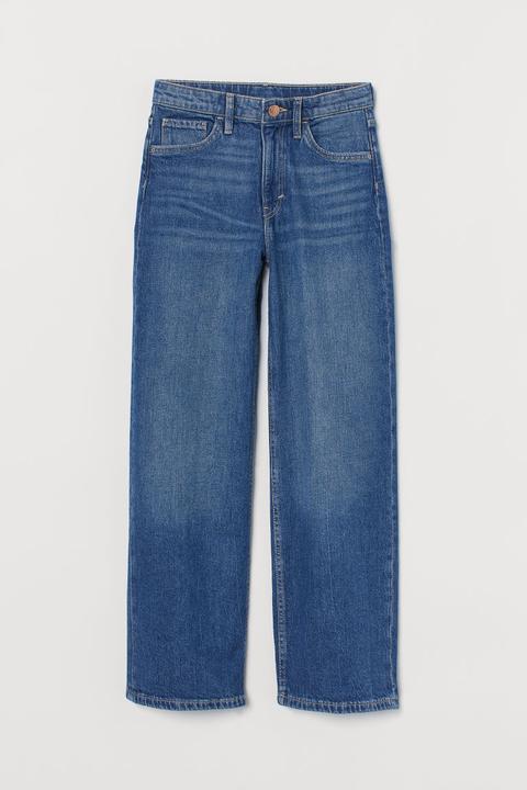 Wide High Jeans - Azul