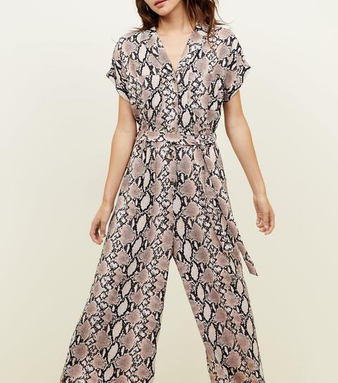 snake pattern jumpsuit