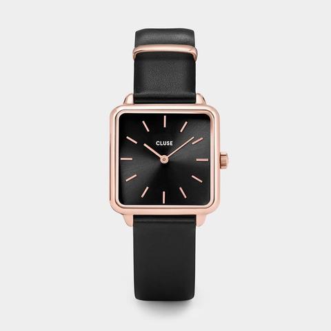 La Tétragone Leather Black, Rose Gold Colour