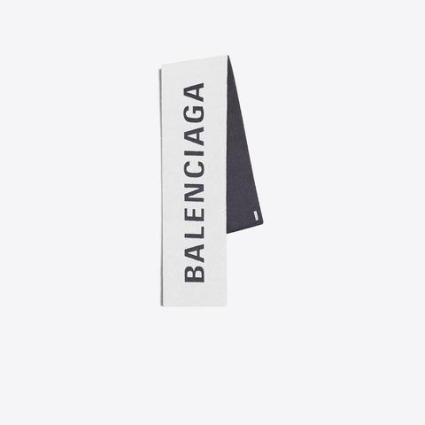 Balenciaga Logo Wool Scarf