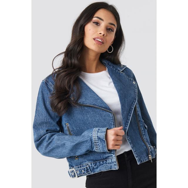 denim biker jacket womens