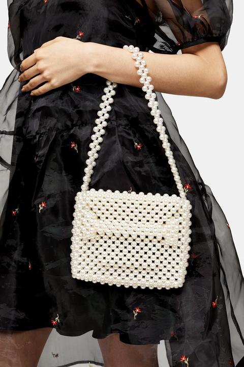 Womens Prince White Pearl Grab Bag - White, White