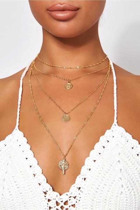 Tito Gold Cross Overlay Necklace