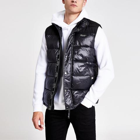 Prolific Black High Shine Padded Gilet