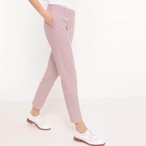 Pantalón Slim Seersucker