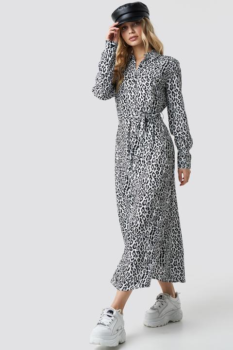 Na-kd Trend Leopard Printed Shirt Dress - Multicolor