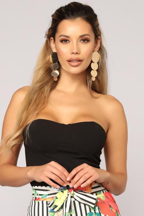 Model Behavior Strapless Bodysuit - Black