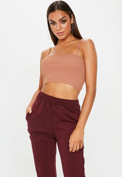 Strappy Ribbed Crop Top