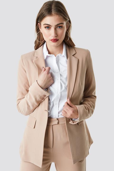 Na-kd Classic Tailored Blazer - Beige