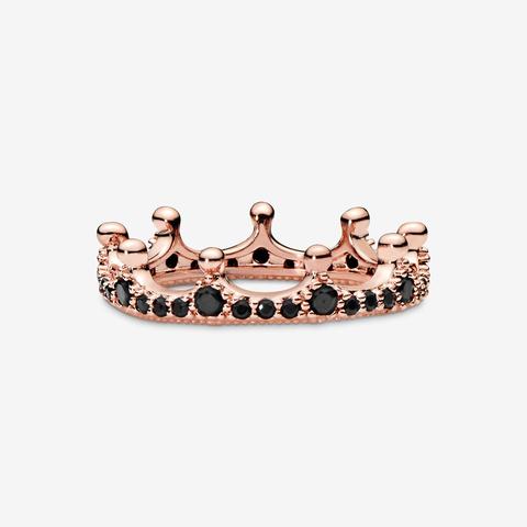 pandora crown rose gold ring