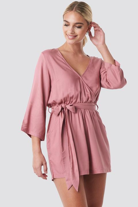 Na-kd Wrap Playsuit - Pink