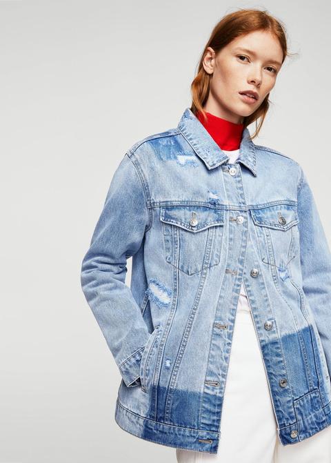 Cazadora Denim Oversize Rotos