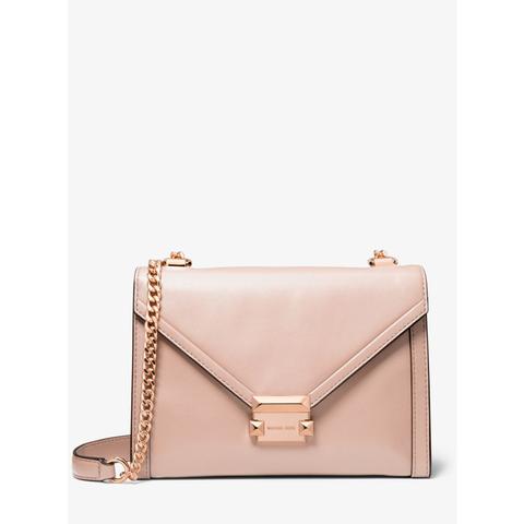 whitney large leather convertible shoulder bag