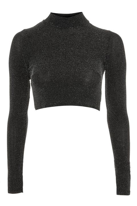 **high Neck Crop Top By Oh My Love