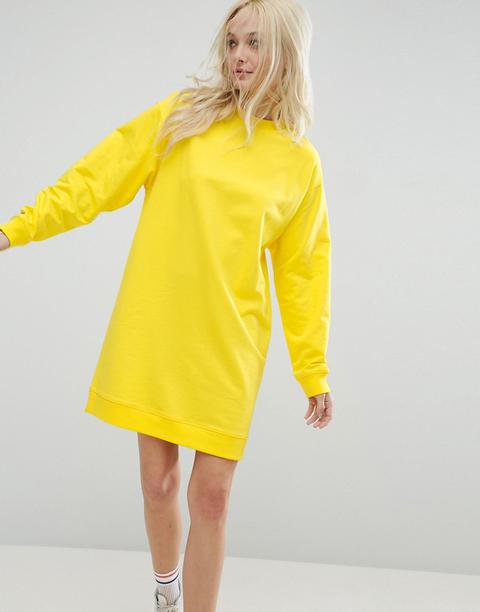 Asos - Ultimate - Vestito In Felpa Oversize - Giallo