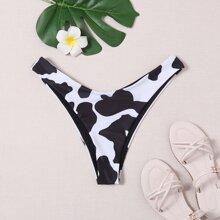 Bragas Bikini Con Estampado De Vaca