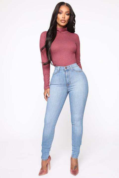 high waisted jeans light blue
