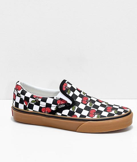 slip on checkered shoes