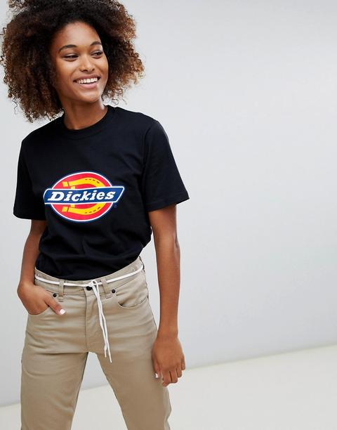 Dickies Boyfriend T-shirt With Front Logo-black