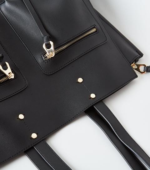 black laptop shopper bag