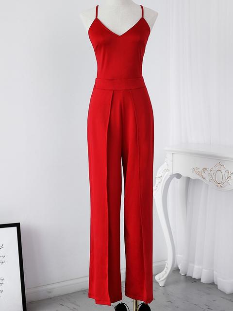 Ivrose 2024 red jumpsuit