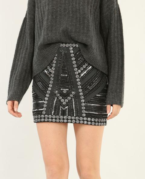 Falda Bodycon Con Perlas