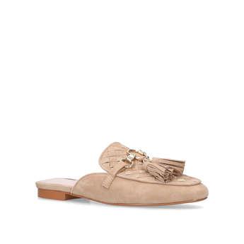 Carvela Long - Tan Flat Slip On Mules