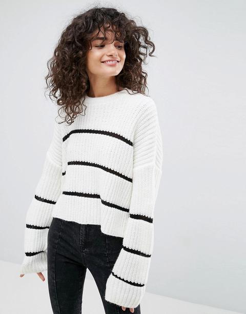 Jersey Grueso Con Detalle De Costuras En Contraste De Asos