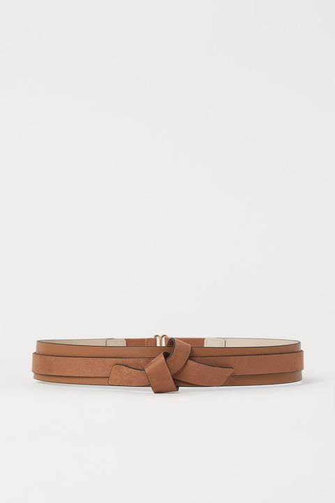 Knot-detail Waist Belt - Orange