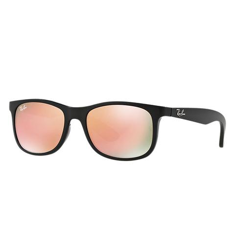 Ray Ban Rj9062s Unisex Sunglasses Lenti: Rosa, Montatura: Nero - Rb9062s 70132y 48-16