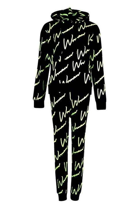 woman all over print hooded tracksuit