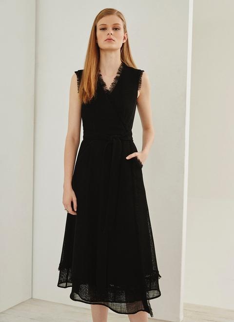 Vestido Cruzado Con Lazada