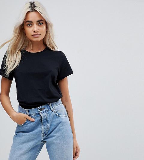 Asos Design Petite - Ultimate - T-shirt Girocollo Nera - Nero