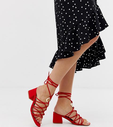 Asos Design – Harvey – Schuhe In Weiter Passform Mit Blockabsatz Und Ringdetail Mit Geknotetem Fransendesign