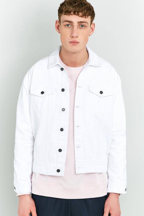 Loom Hooper White Denim Trucker Jacket - Mens M