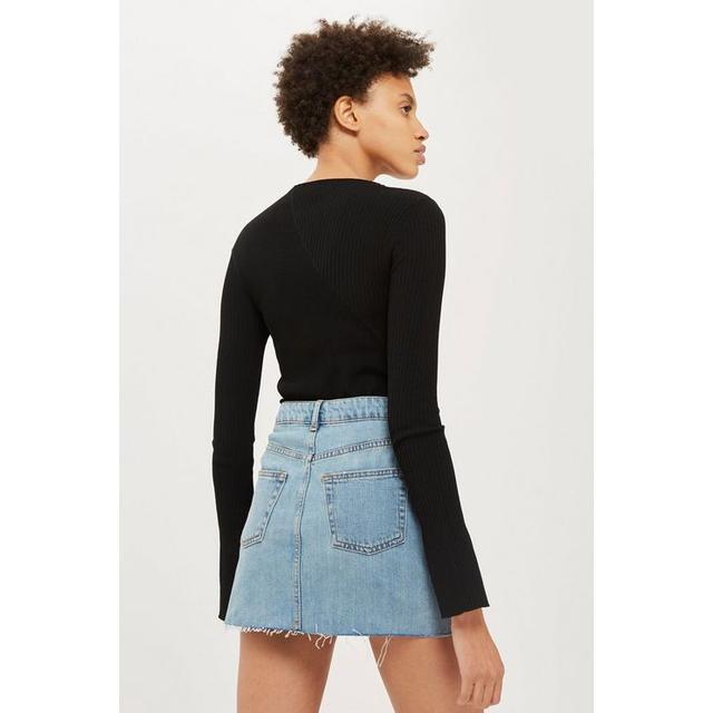 topshop high waisted denim skirt