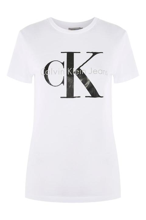 Shrunken Logo T-shirt By Calvin Klein