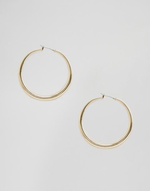 Nylon Hoop Earrings - Gold