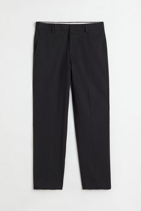 Pantalón De Traje Regular Fit - Negro