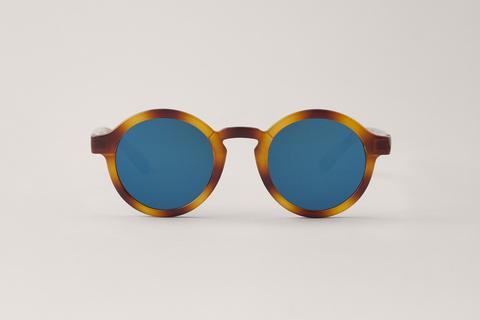 Tortoise Dalston With Dark Blue Lenses