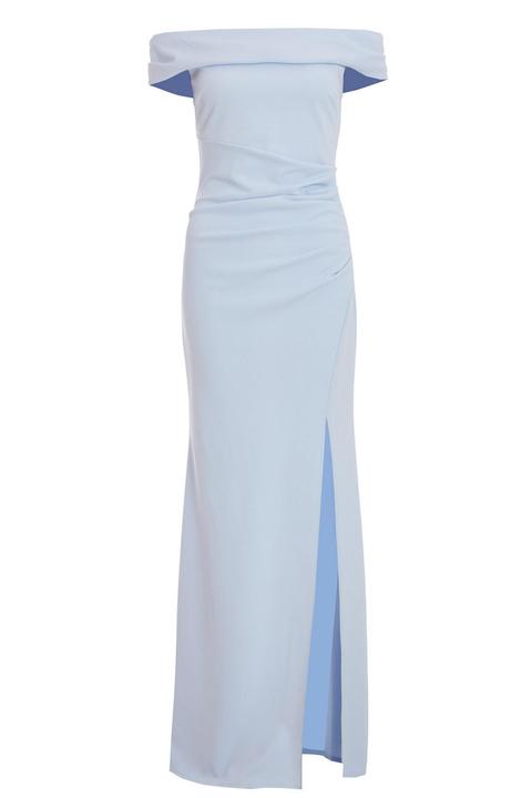 light blue bardot dress
