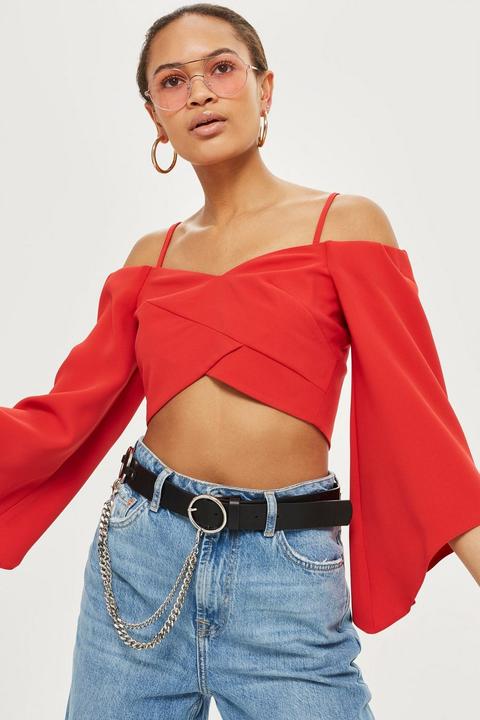 Angel Sleeve Bardot Top