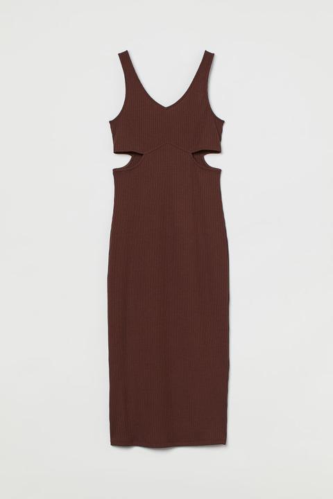 Vestido Cut-out - Marrón