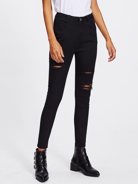 Ripped Knee Skinny Jeans