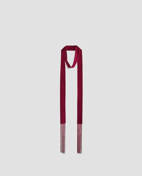 Foulard Velluto Frange